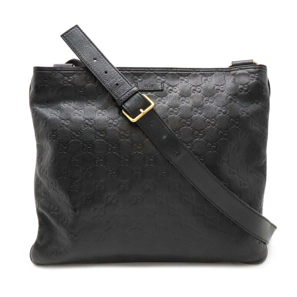 Gucci Guccissima Crossbody Bag Leather Black